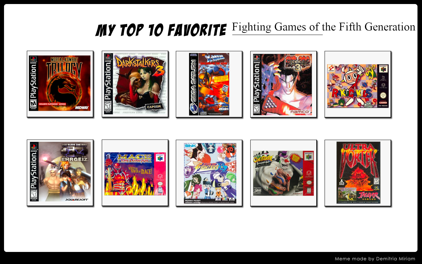 Top 10 Playstation 1 Games by ForestTheGamer on DeviantArt