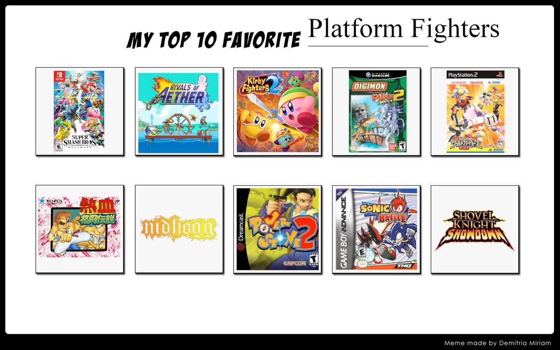 Top 10 Platform Fighters by HiroTheGamingBunni on DeviantArt