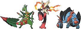 3rd Gen Mega Starters Sprites