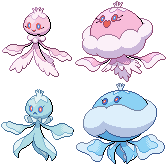 Frillish and Jellicent Sprites