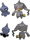 Shuppet and Banette Sprites