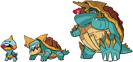 Chewtle and Drednaw Sprites by conyjams on DeviantArt