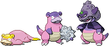 Galarian Slowpoke, Slowbro, and Slowking