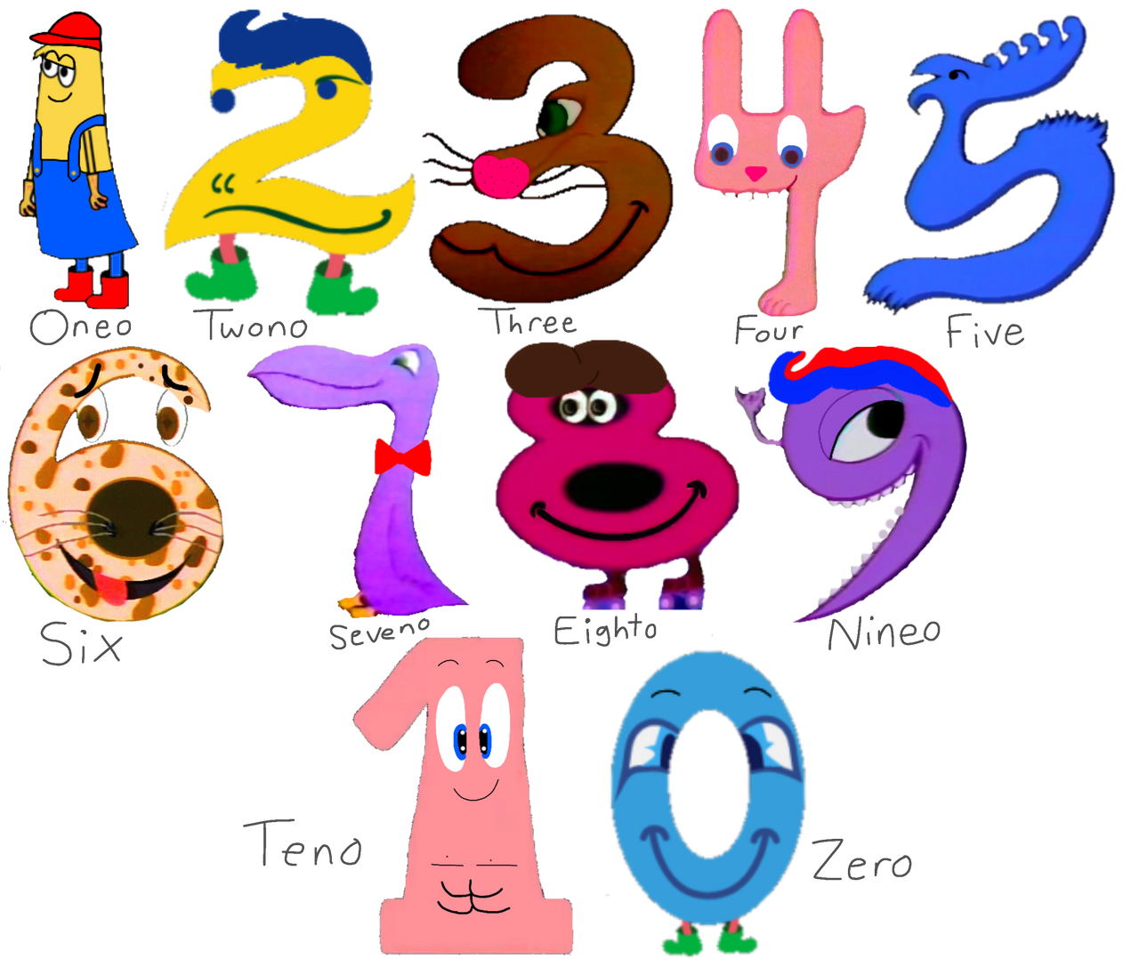 Number Creature Boys by JBMyUslessWorld04 on DeviantArt