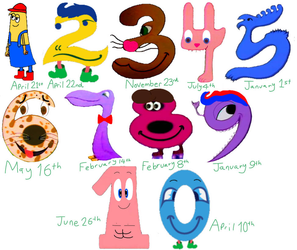 Number Creature Gradient Number Creature Boys Birthdays by JBMyUslessWorld04 on DeviantArt