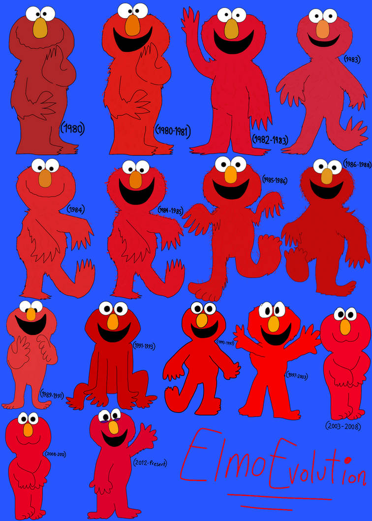 Elmo Eras Elmo through the years by JBMyUslessWorld04 on DeviantArt