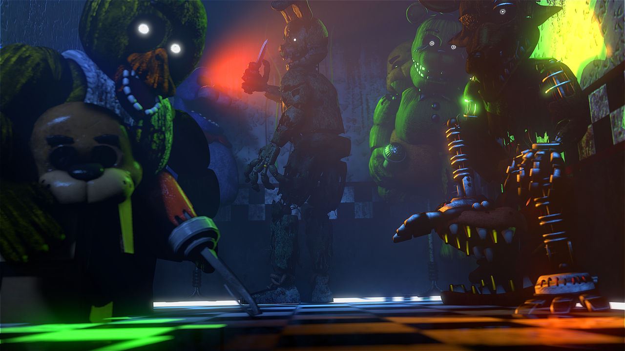 Spring Trap Rhs FNAF3 Springtrap with his Phantoms by Pysho on DeviantArt