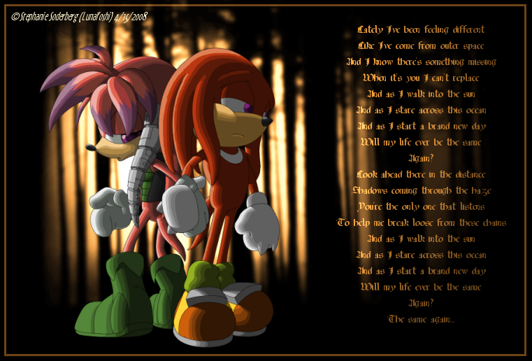 Sonic: Knux+Julie-Su against all odds by LuLuLunaBuna on DeviantArt