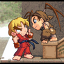 Street Fighter: Flirty Ken vs. Curious Ibuki.