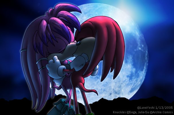 Sonic: Knux+Julie-Su et la lune bleu.