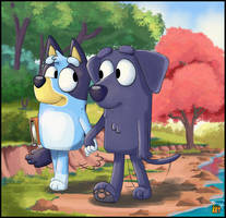 Bluey and Jean Luc