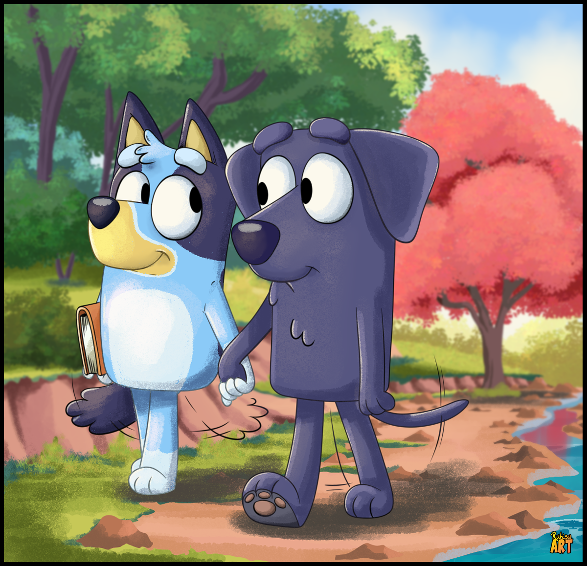 Bluey and Jean Luc by Ruhisu on DeviantArt