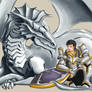 dragon and knight of shield