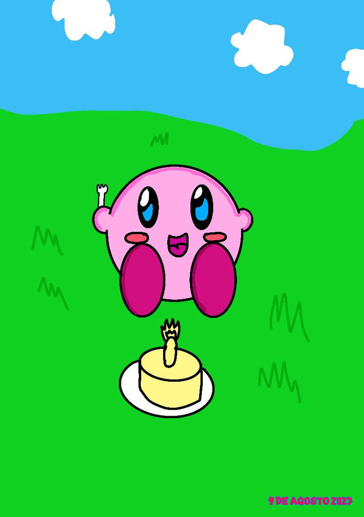 Kirby eating cake kirby comiendo pastel by elkody777 on DeviantArt