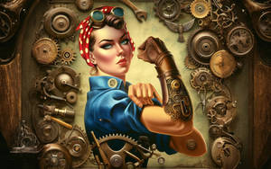 Rosie the Riveter in Steampunk world