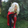 Supergirl cosplay superhero landing