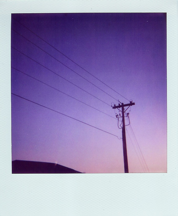 power lines at dusk