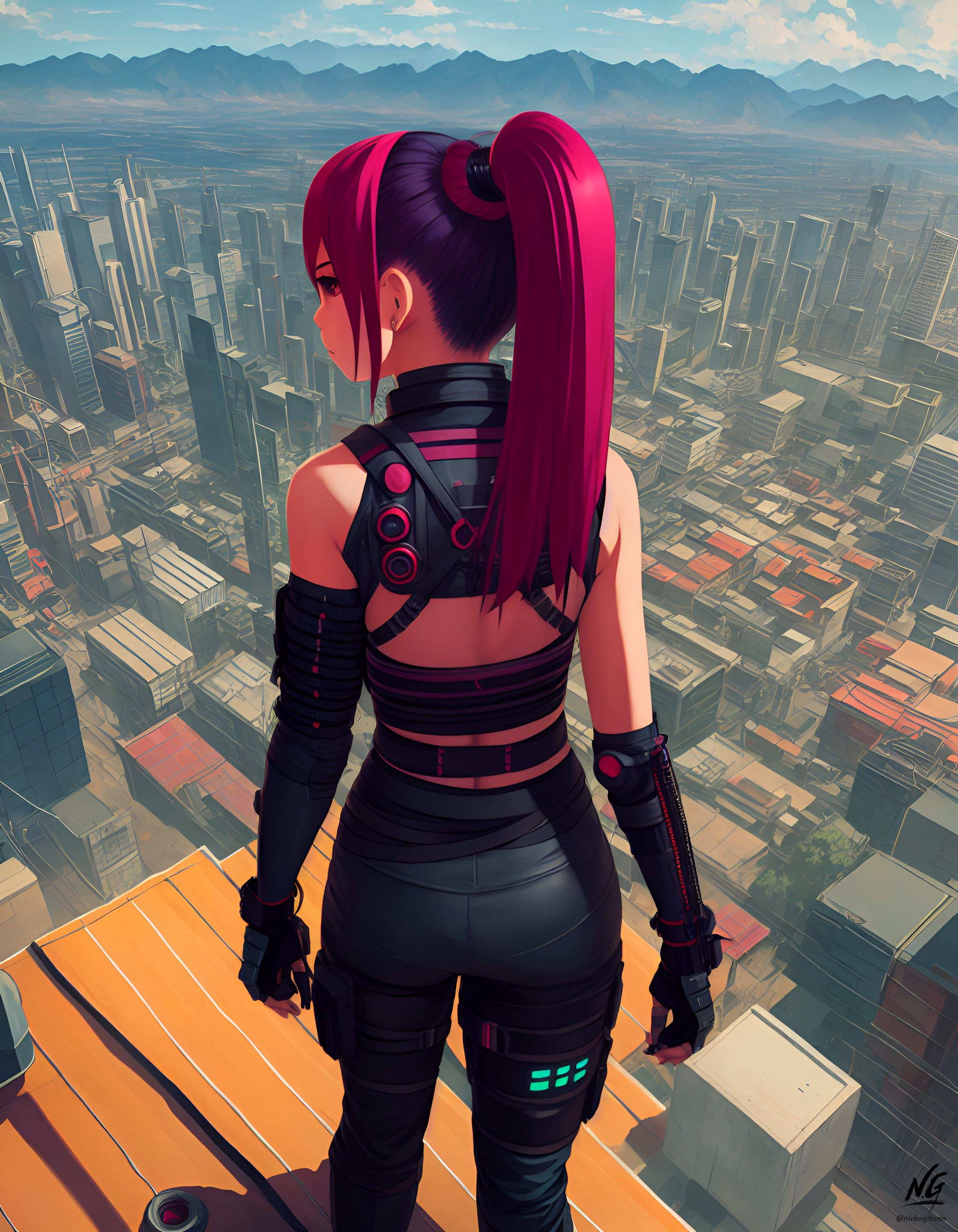 Cyberpunk Anime Girl by MAXADIN on DeviantArt