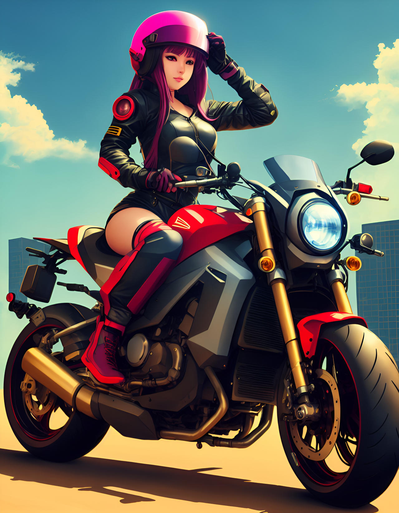 anime girl on motorcycle by FutureRender on DeviantArt anime girl on motorcycle by FutureRender on DeviantArt