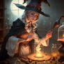 Witch Preparing a Spell