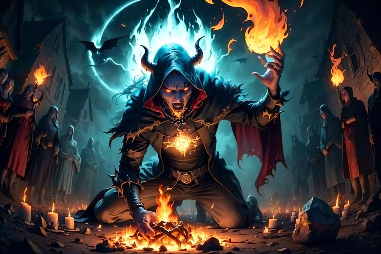 Warlock Casting a Spell by FutureRender on DeviantArt