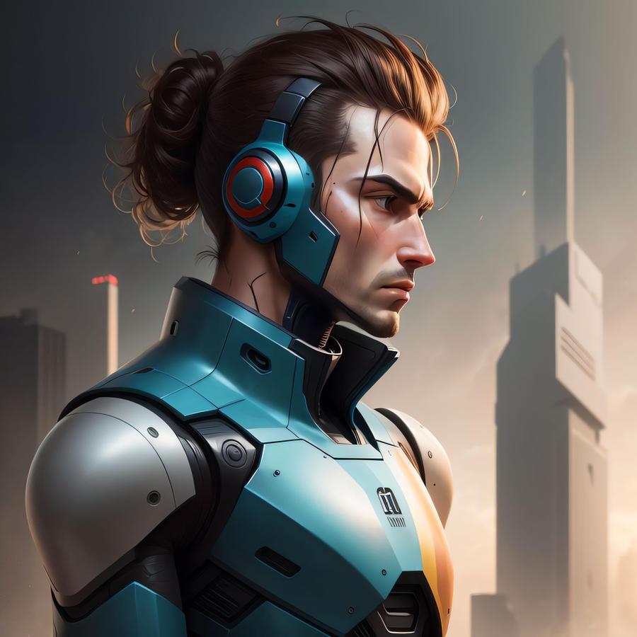 Android Profile Drawing Male Android Profile #02 by FutureRender on DeviantArt