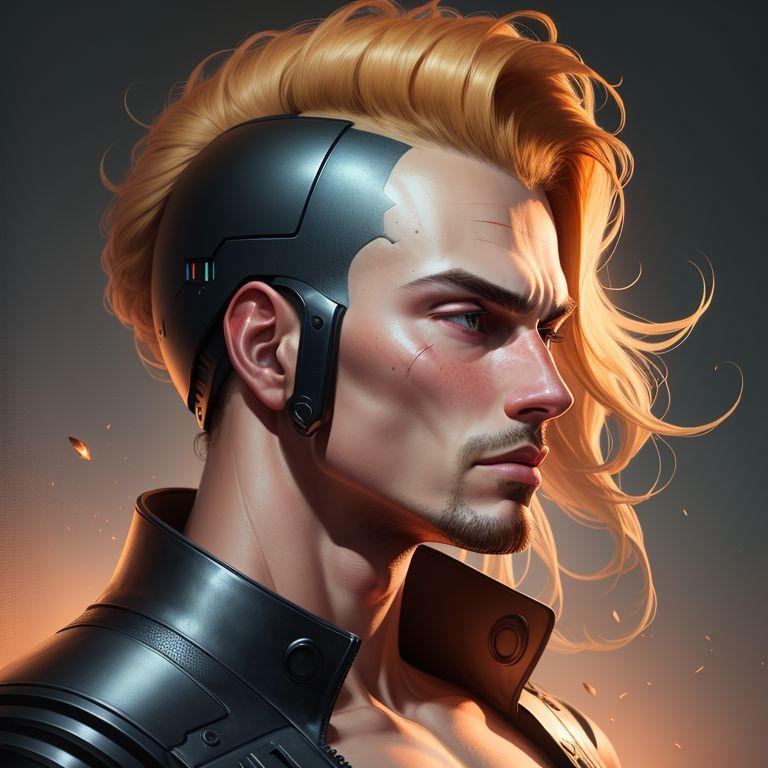 Male Android Face Side #03 by FutureRender on DeviantArt