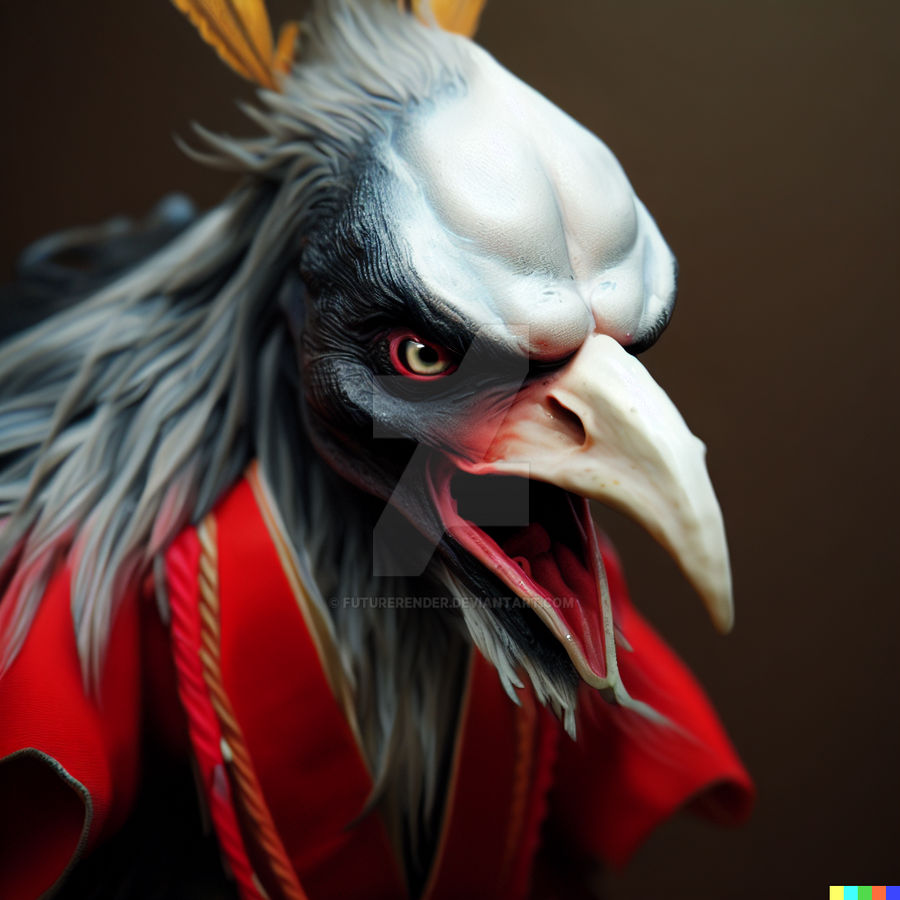 Tengu Bird Head - Angry #02 by FutureRender on DeviantArt