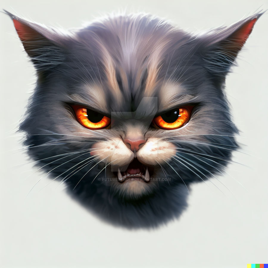 angry cat hiss by FutureRender on DeviantArt
