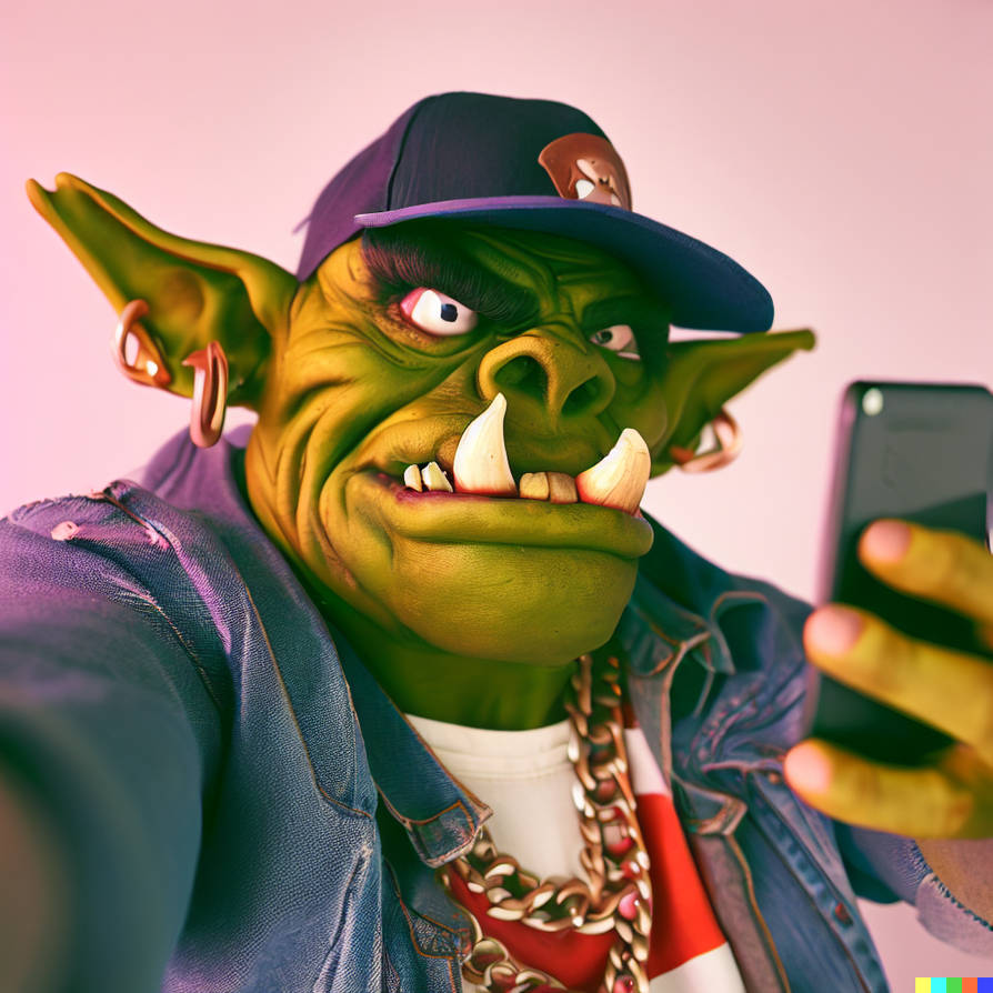 Orc Rapper Selfie #5 by FutureRender on DeviantArt