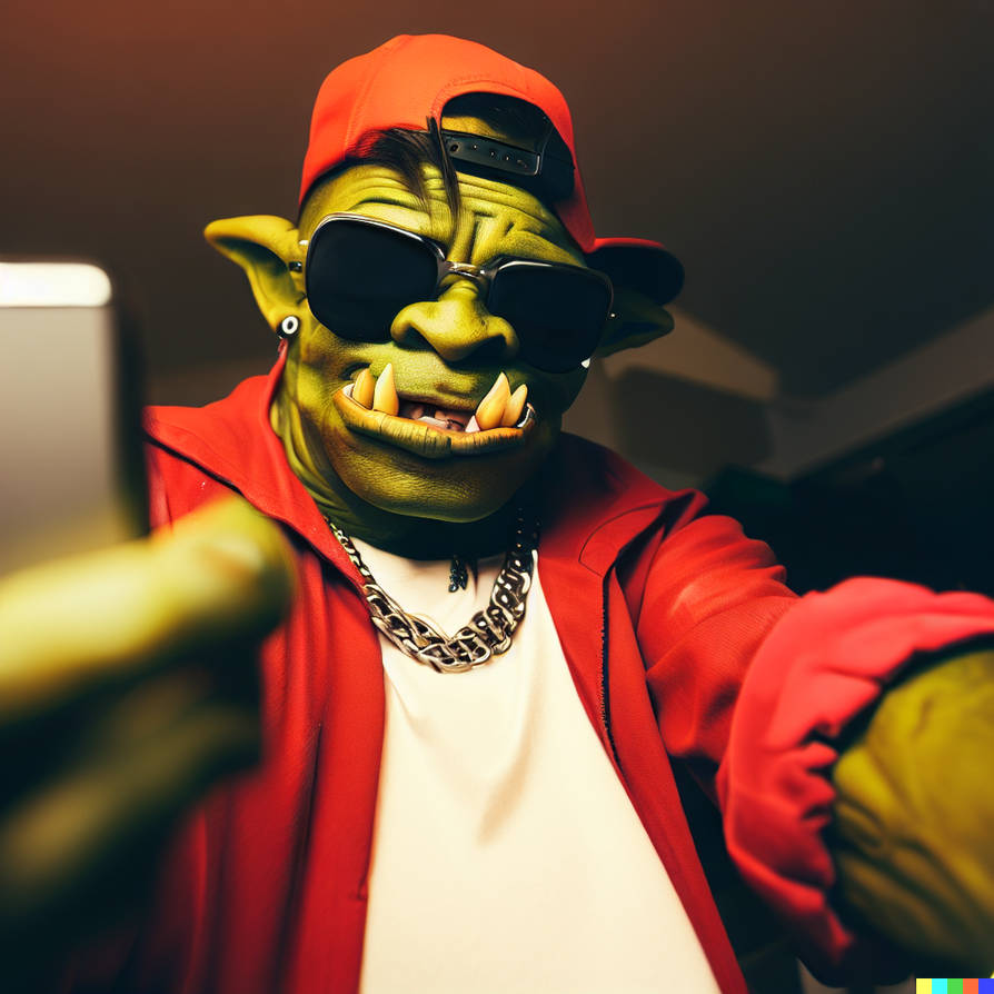 Orc Rapper Selfie #3 by FutureRender on DeviantArt