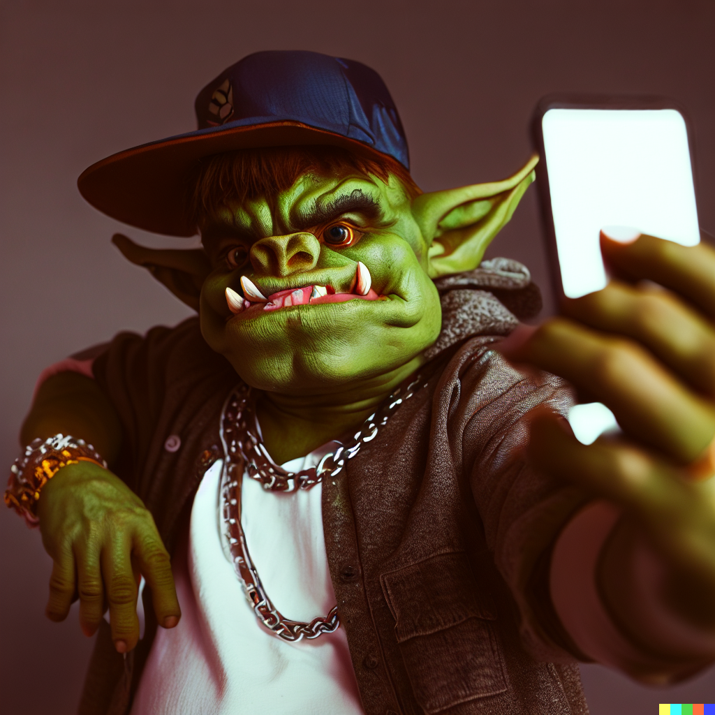 Orc Rapper Selfie #4 by FutureRender on DeviantArt