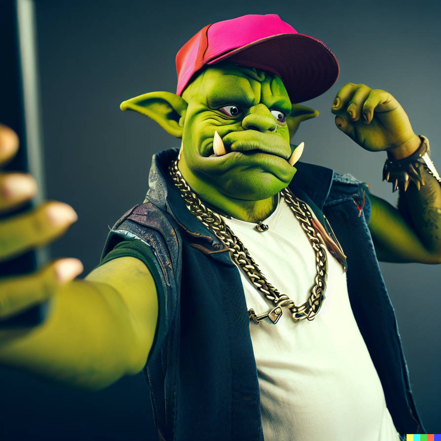 Orc Rapper Selfie #3 by FutureRender on DeviantArt