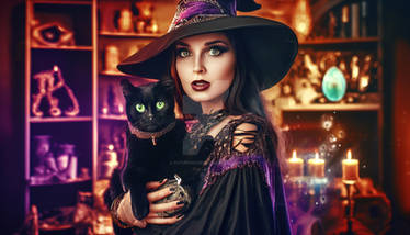 A Witch and her Cat