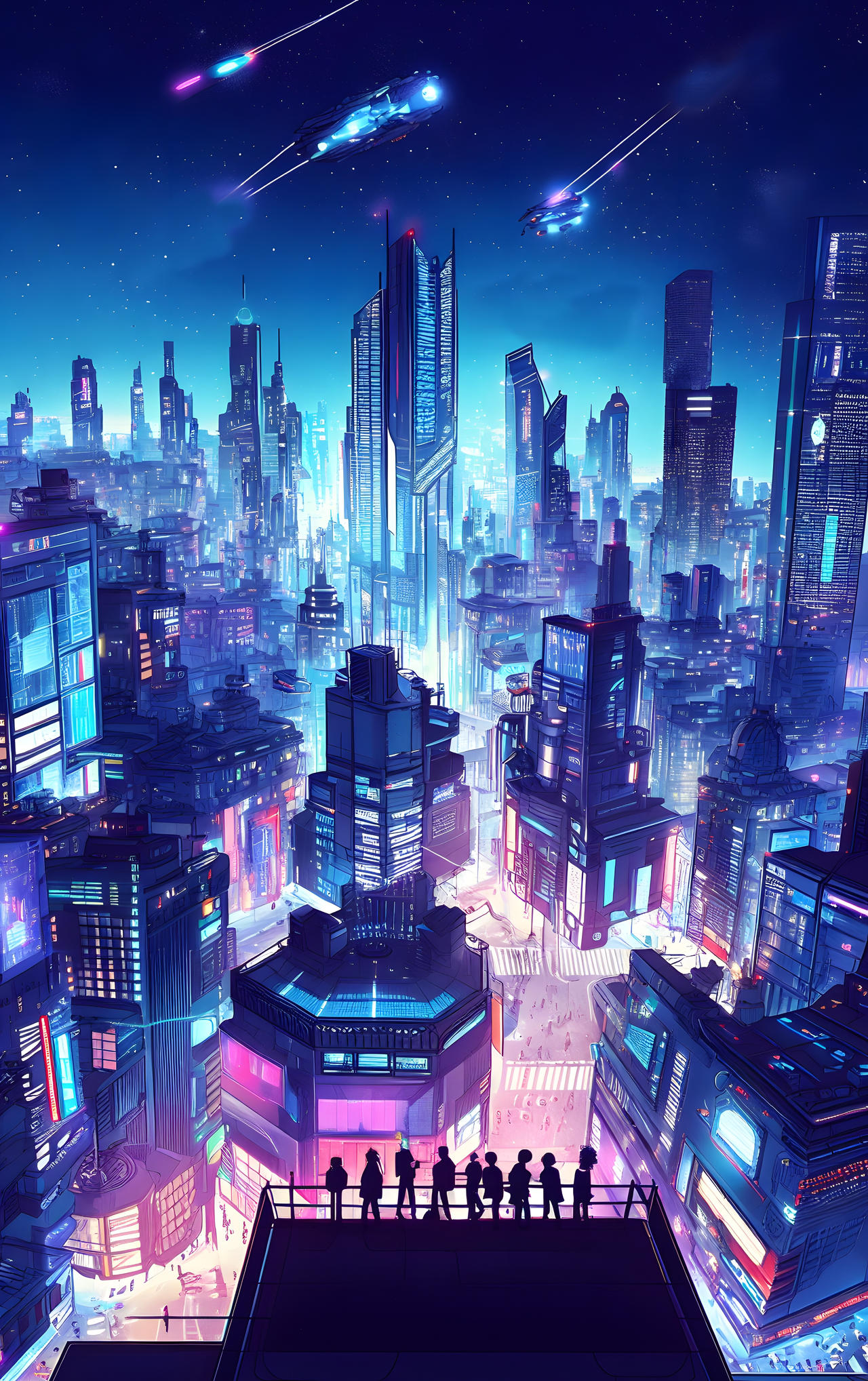 Futuristic Cityscape At Night by FutureRender on DeviantArt