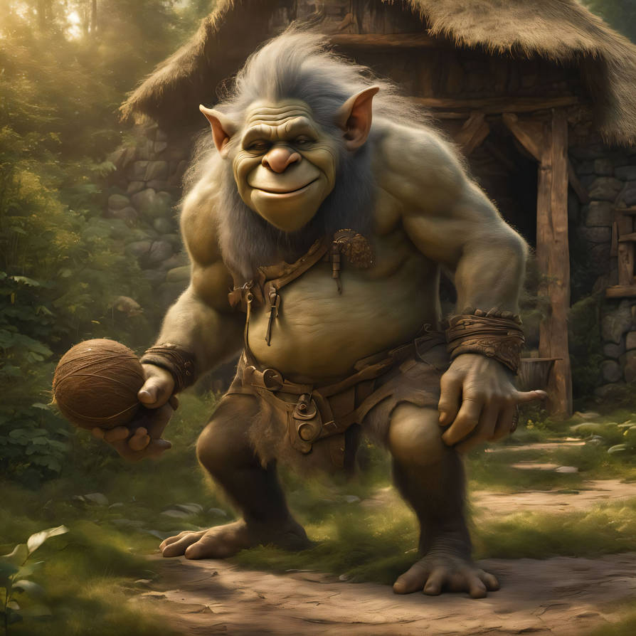 03806 Friendly troll with ball by FutureRender on DeviantArt
