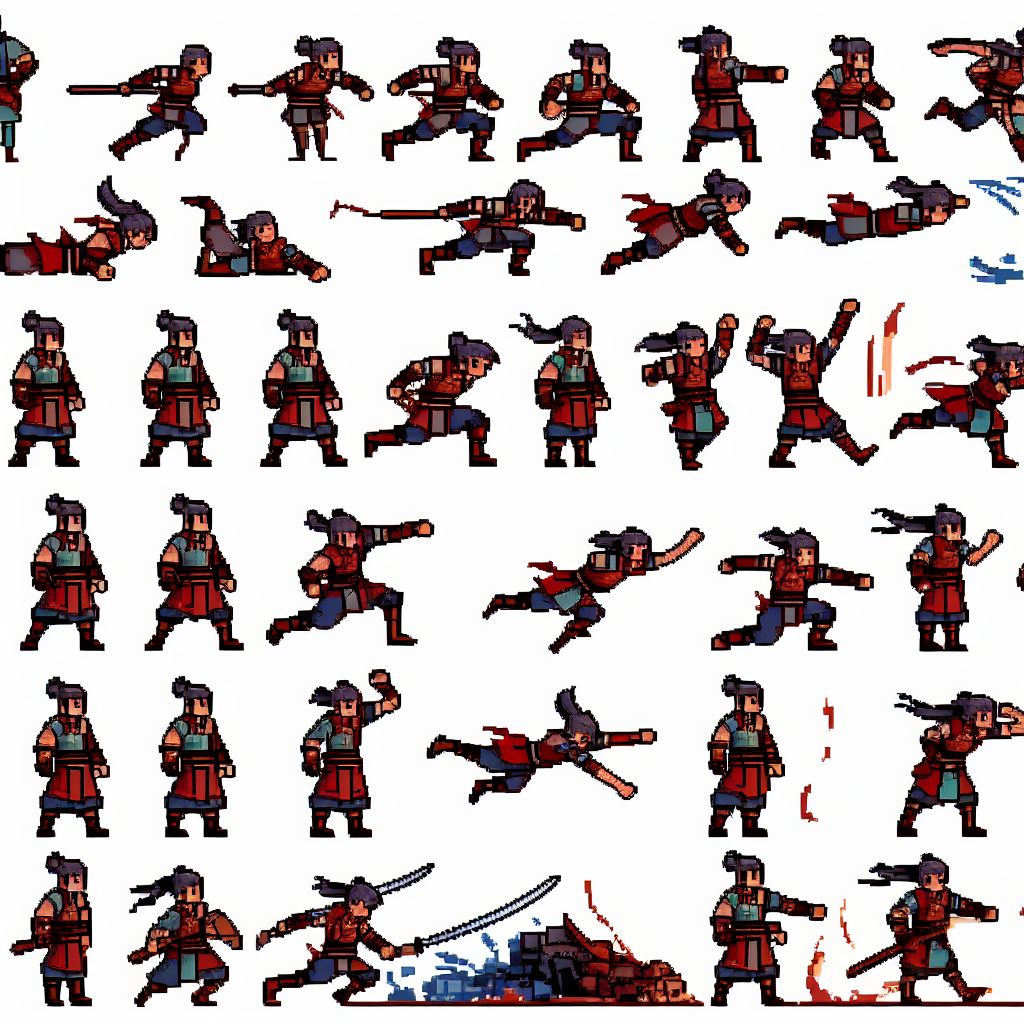 Shadow Ninja Character Sprite Sheets, Game Assets