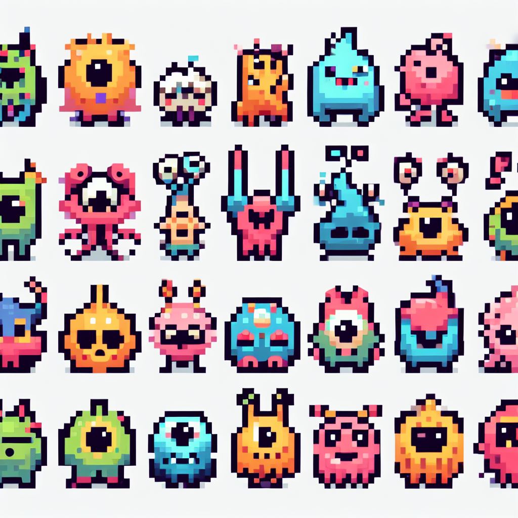 Pixel monsters #4 by FutureRender on DeviantArt