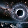 Black hole view from a planet