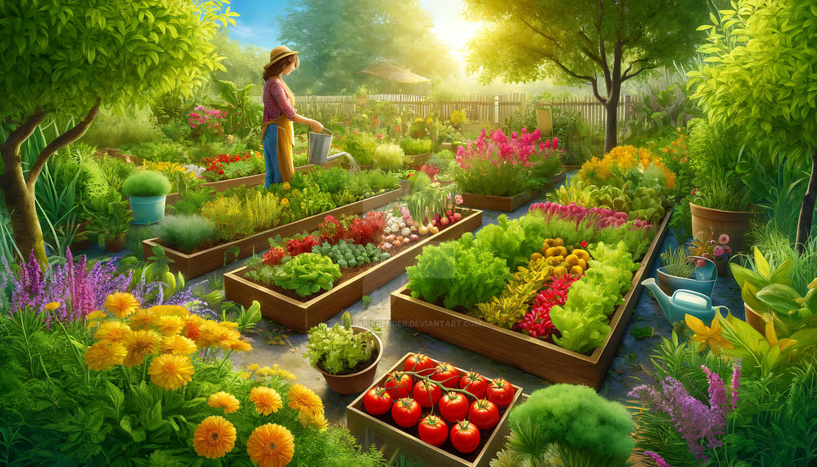 A Vibrant Vegetable Garden By FutureRender On DeviantArt a-vibrant-vegetable-garden-by-futurerender-on-deviantart