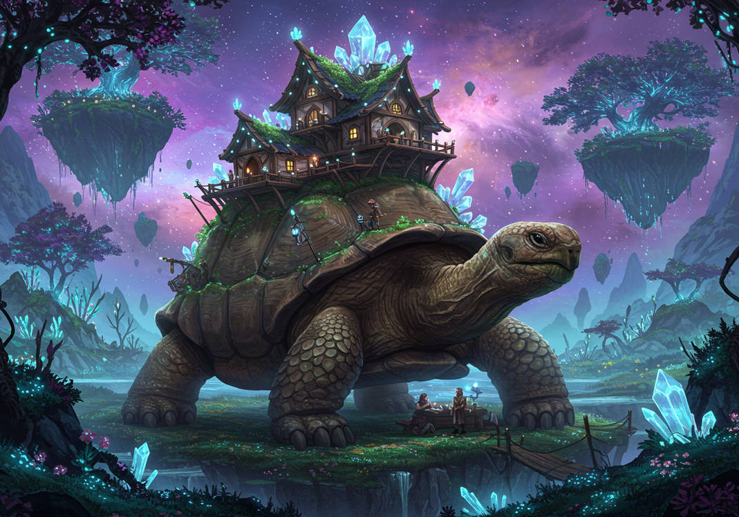 Fictional Tortoise Tortoise Carrying Inn On His Back Fantasy - 2025-0 by FutureRender on ...