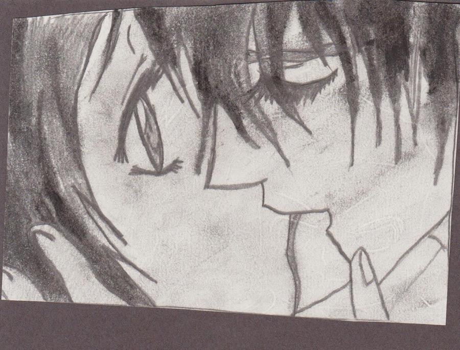 Yuki and Kaname's bloody kiss.