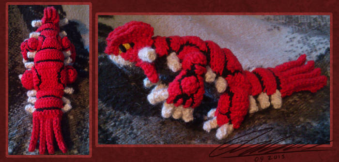 Groudon - crocheted plushie