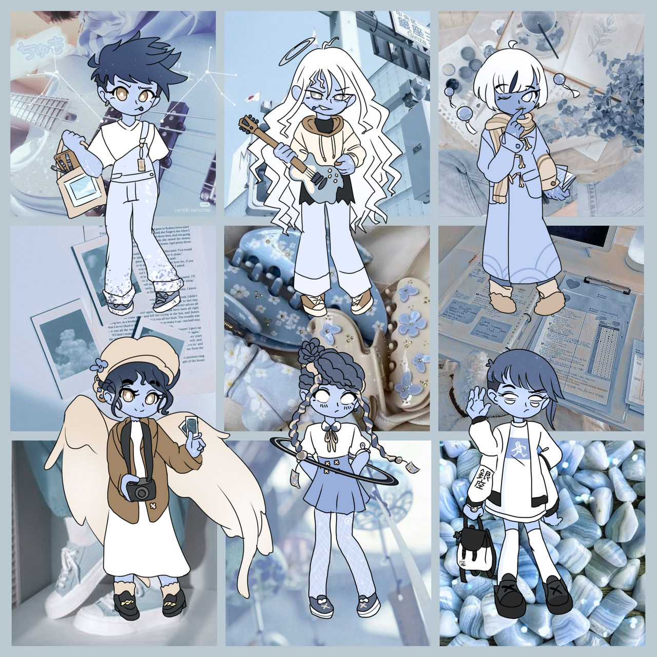 Pale Adoptable Deviantart GP Moodboard Adopts Pale Blue OPEN by Owlhana on DeviantArt