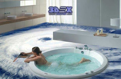 3d Bathroom Floor Blue 3d Epoxy Flooring By Gamilaalex20 On