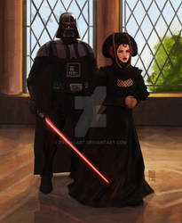 Sith King and Queen by pyrealart