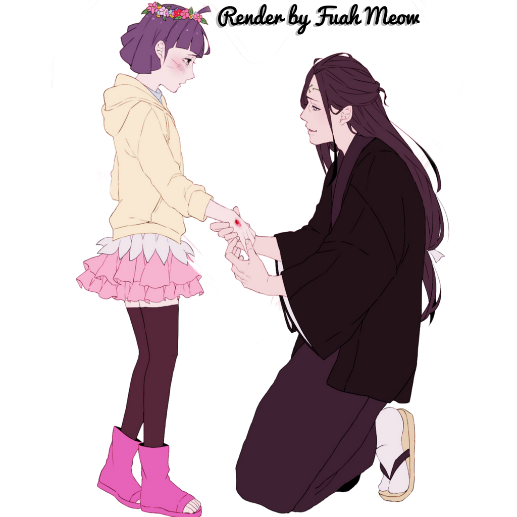 Naruto Neji Hyuga X Uzumaki Himawari Render By Fuahmew On Deviantart