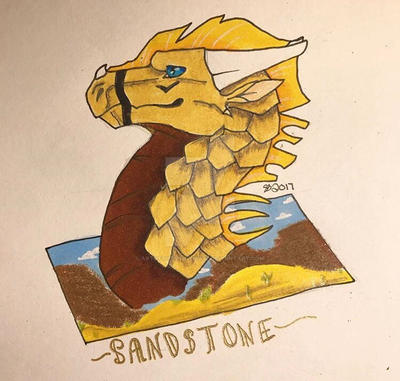 Old drawing of Sandstone