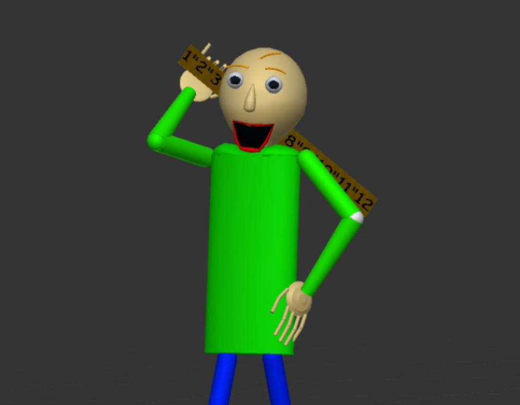 Fan made baldi model v2 by parappa1234 on DeviantArt