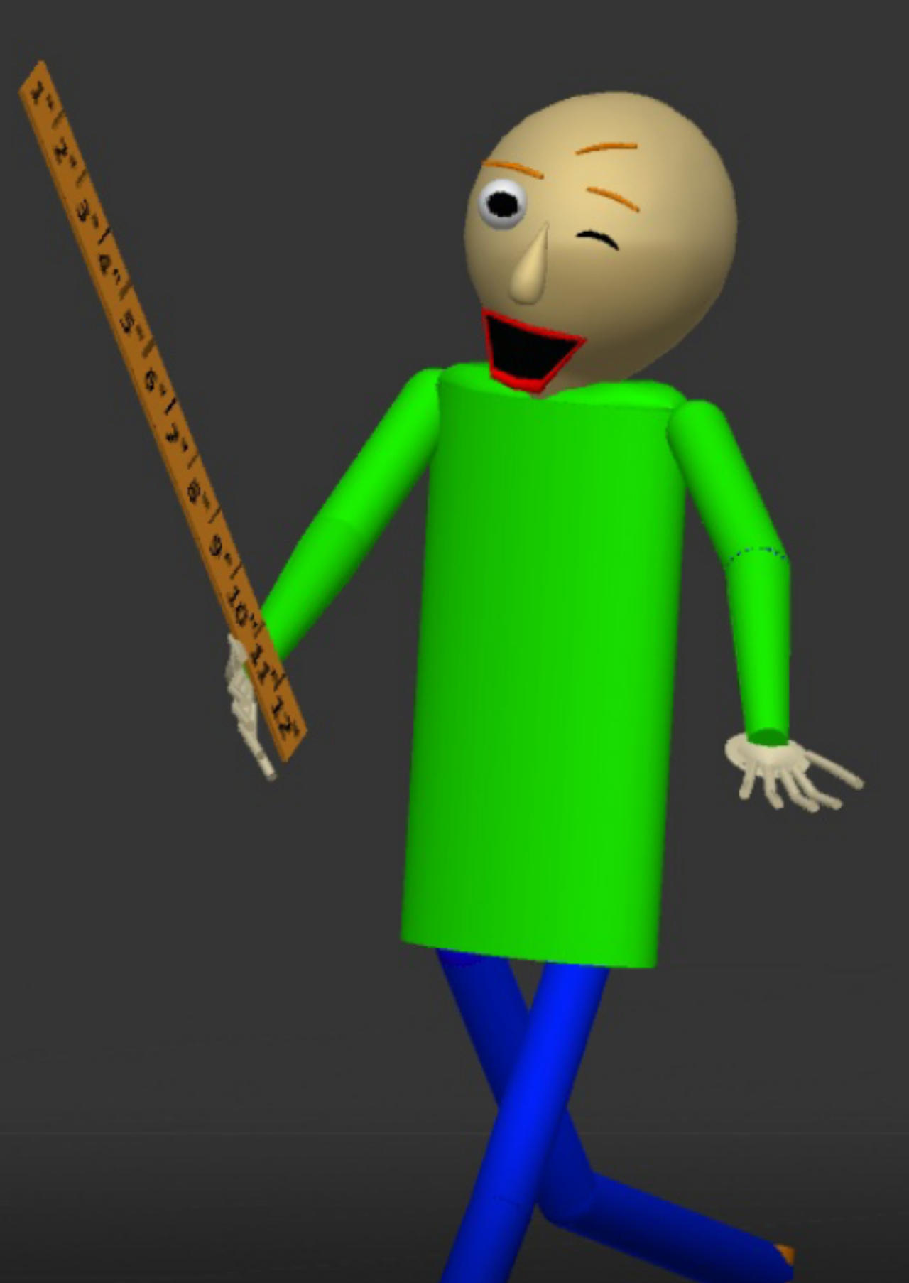 Fan made baldi model v3 by parappa1234 on DeviantArt